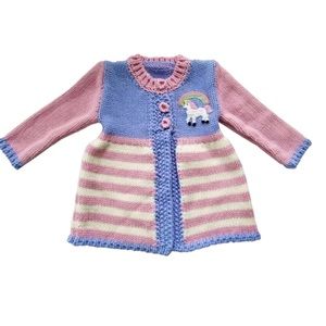 Unicorn 🦄 button-down sweater NWT 12-18